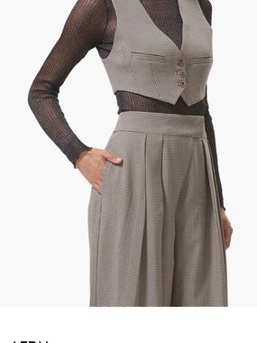 AFRM Tailored Houndstooth Cropped Vest